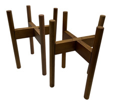 Adjustable Wood Plant Stands 14" Tall Indoor Flower Pot Holders - H5 O835