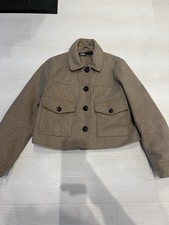 Zara beige cropped over shirt