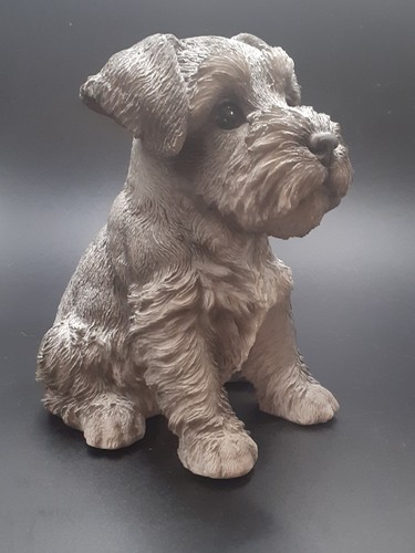 Schnauzer resin dog figurine - schnauzer,