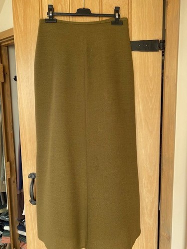 Khaki wool skirt - khaki, premium