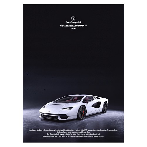 White lamborghini countach - white,