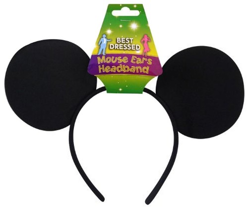 Black mouse ears - black, on