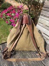 Vintage A Framed Canvas Leather hiking Rucksack backpack bag Bergen 40s 50s 