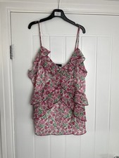 F&F Pink Floral Ruffle Cami