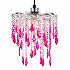 Cherry Pink Acrylic Chandelier