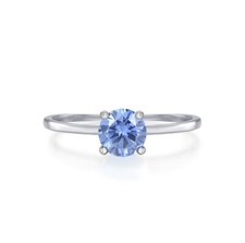Sterling 925 Fine Silver 1 Carat Tanzanite Solitaire Ring K L M N O P Q R S T U