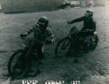 1977 Grass Track Motorcycle Race Silver jubilee Meet  Original Photo 8.5x6.5 in
