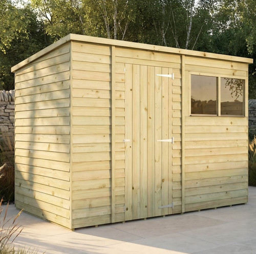 10x6 pent wooden shed - pent, single
