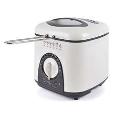 KitchenPerfected 1.0L Compact Deep Fat Fryer Mini Electric Chip Cooker 400g