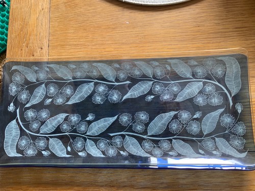 Vintage chance glass tray - glass,