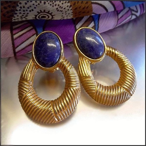 1980s vintage clip earrings - clip,