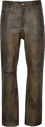 Men leather trouser - men's,