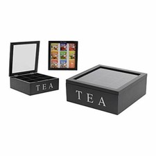 Wooden Tea Box Bag Storage 9