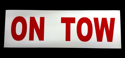 Tow magnetic warning sign - tow,