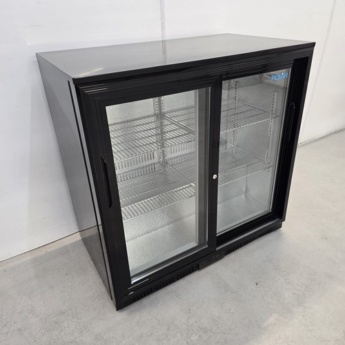 Back bar cooler double door - back,