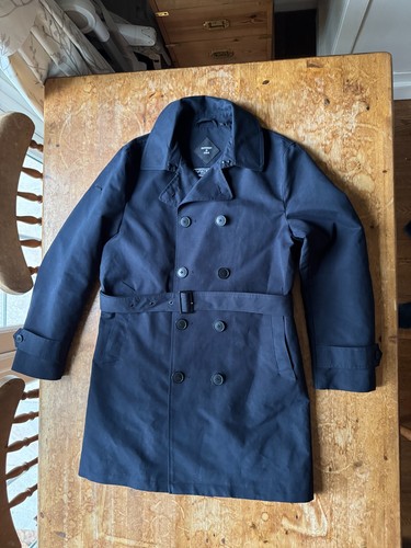 Mens superdry navy - belted, mac