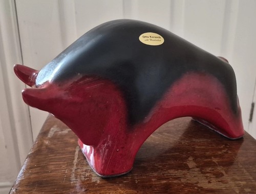 Otto keramik large bull red - otto,