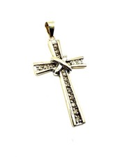 9ct Gold Diamond Cross Yellow