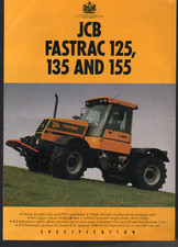 JCB FASTRAC 125, 135, 155 Tractor Brochure Leaflet
