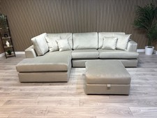 NEXT - STRATUS Fabric LHF Corner Chaise Sofa + Footstool - RRP £2,698