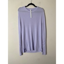 Lululemon Time To Restore Sweater Size US 8 UK 12 Sheer Lilac Excellent Cond