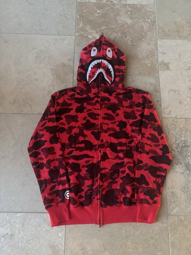 Bape men red camo shark - men's,