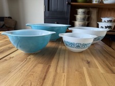 Vintage Pyrex USA Horizon blue