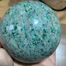 Crystal Sparkling Large Green Mica Sphere 499g  Circ.22.5cm Dia.71.6mm BN