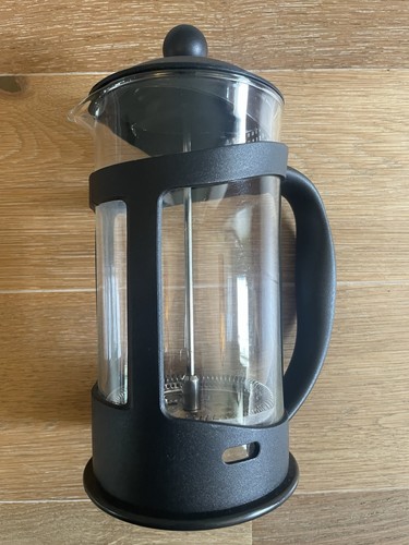 Black clear glass cafetiere - &,