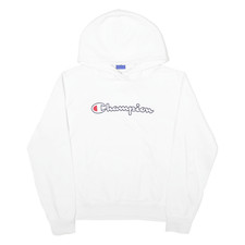 CHAMPION Mens White Hoodie M