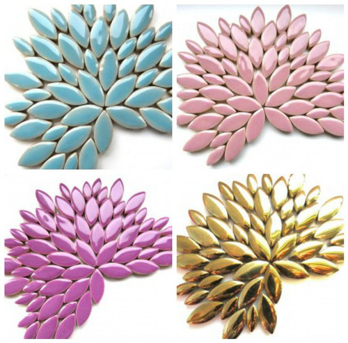 Petal ceramic mosaic tiles - tiles, in