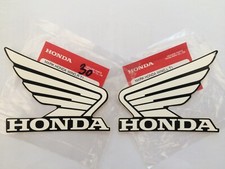 Honda Wing Fuel Tank Decal Wings Sticker 2 x 100mm White / Black