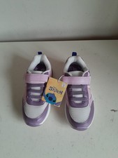 ALDI pink Purple & White Stitch Children's Trainers Velcrose Fasten Size 11 NEW!