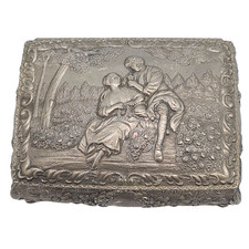 Vintage Silver-Plated Embossed
