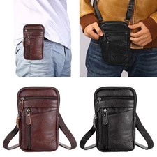 Men genuine leather phone - men,
