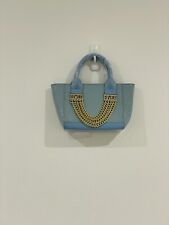 Blue River Island Mini Girls  Hand Bag Purse With Drop Gold Chain On Front. New