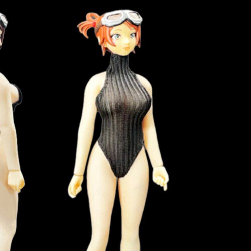 Handmade black bodysuit - 1:12,