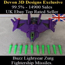 Buzz Lightyear Zurg Fightership missiles bullets x 10 x 5