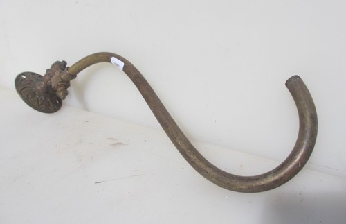 Victorian brass gas wall light - gas,