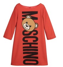 Moschino Girls Red Teddy Logo