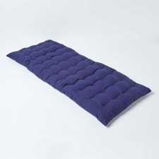 Navy Blue Garden Bench Cushion 2 Seater Seat Pad for Indoor & Outdoor Use