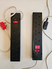 Duraplug Black 4 Way 13 Amp Extension Lead x 2 - - PLEASE READ DESCRIPTION