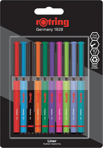 Rotring liner fineliner pens - rotring,