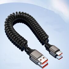 2Pcs USB C Fast Charging Cables Coiled Charger Cords Data Cable Type C for