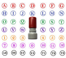 Round Circle ABC 15mm Initial
