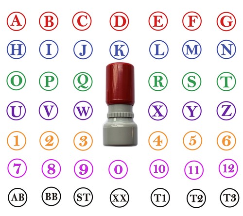 Round circle abc 15mm initial - round,