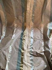 Gold & Green Curtain Blind Fabric Metallic Striped 220x140cm (B69