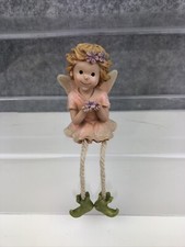 Vintage Decorative Flower Fairy Figurine Garden Ornament Shelf Sitter Resin