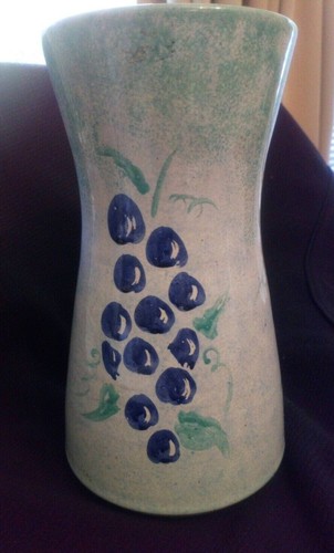 Blue poole pottery vase - blue,