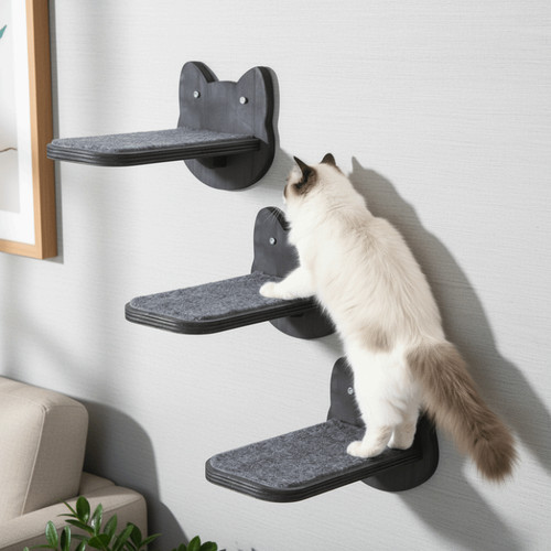 Wooden cat climbing shelf - wooden,